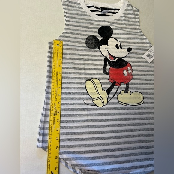 Disney Mickey Mouse striped women’s sleeveless tank top shirt NWT Sz-XS. L10 - Picture 6 of 7